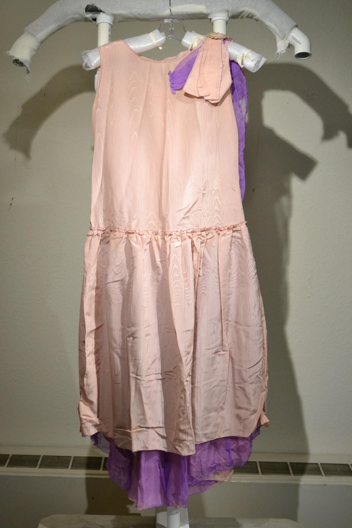 Pink Silk with Purple Chiffon Lining Dress, circa 1920s. 2003.03.01