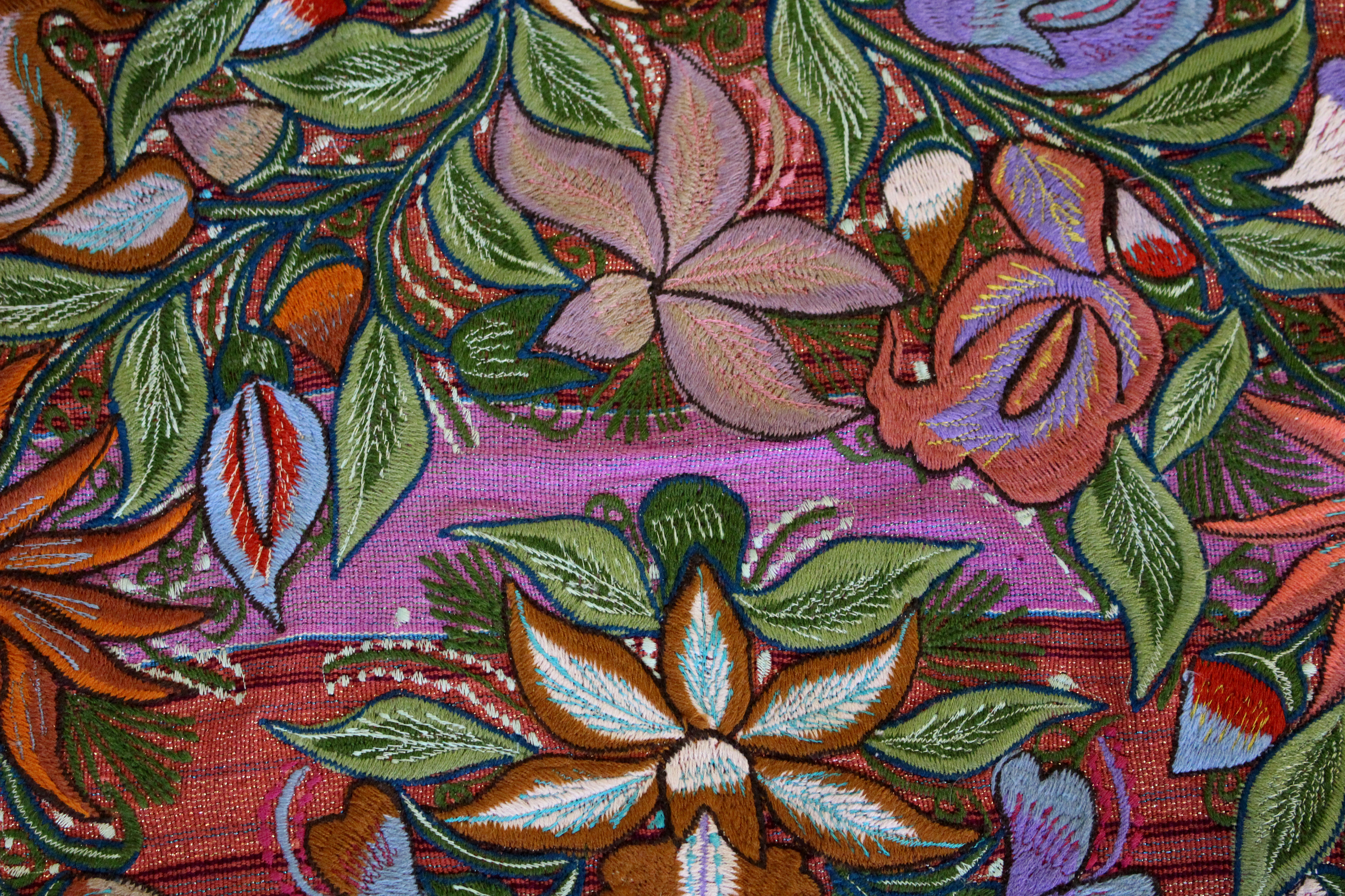 Detail of flower embroidery on 2020.02.02