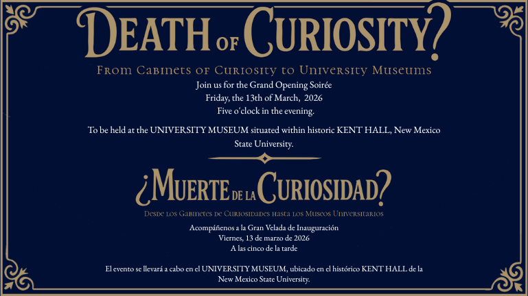 Death of Curiosity exhibit poster